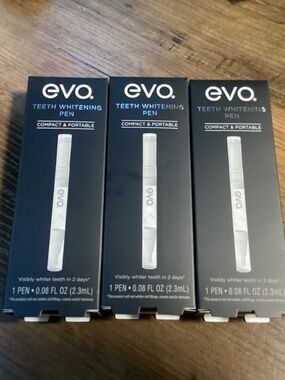 EVO Teeth Whitening Pen Bundle 3 pack 2.3 ml each NEW/Sealed